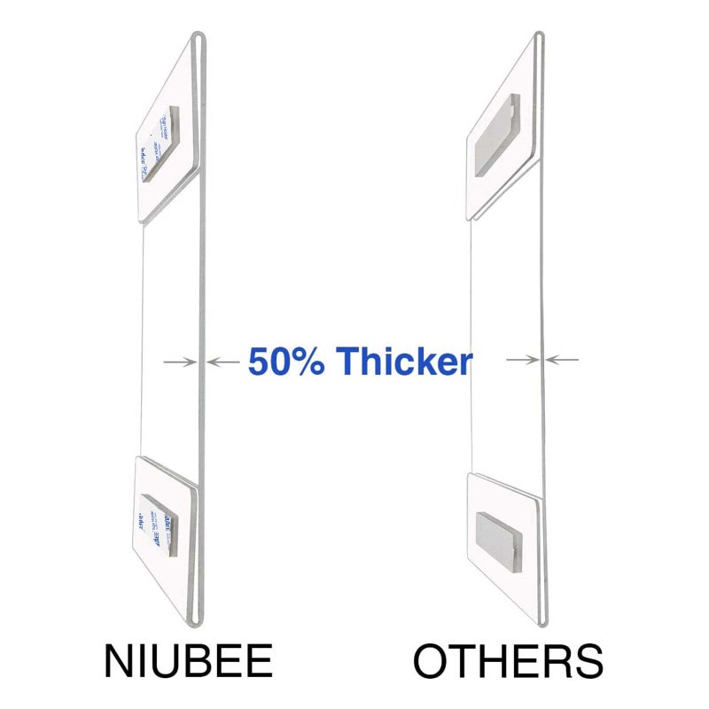 NIUBEE Acrylic Sign Holder 14x11 Inches Horizontal, Clear Plastic Wall Mount Sign Holder Poster Paper Holder with Double Sided Adhesive Tape for Office, Home, Store, Restaurant-No Drilling(6 Pack) - Image 3